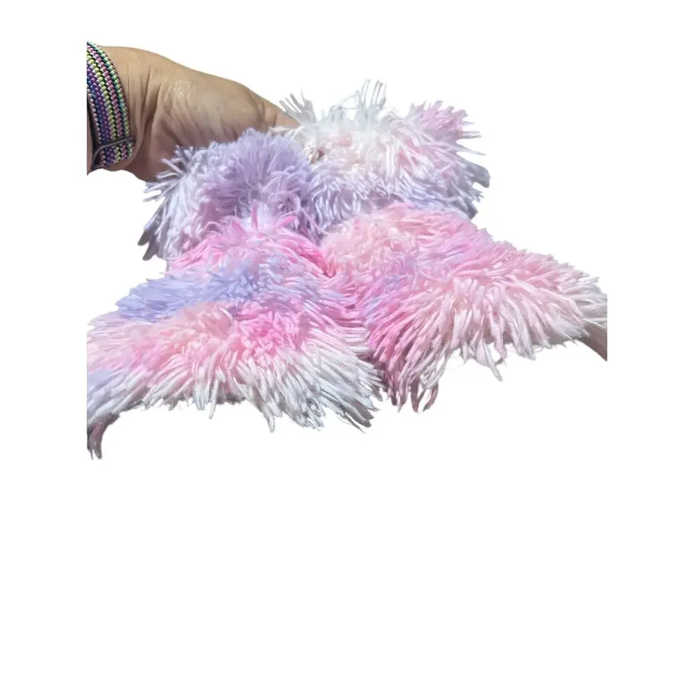Justice furry monster slippers shaggie boots like new nwot fluffy tie dye